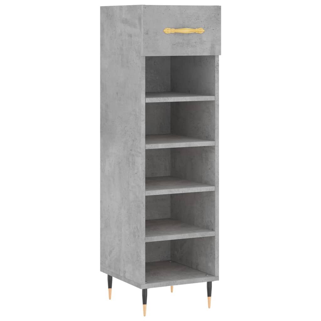 Shoe Cabinet Concrete Grey 30x35x105 cm Engineered Wood